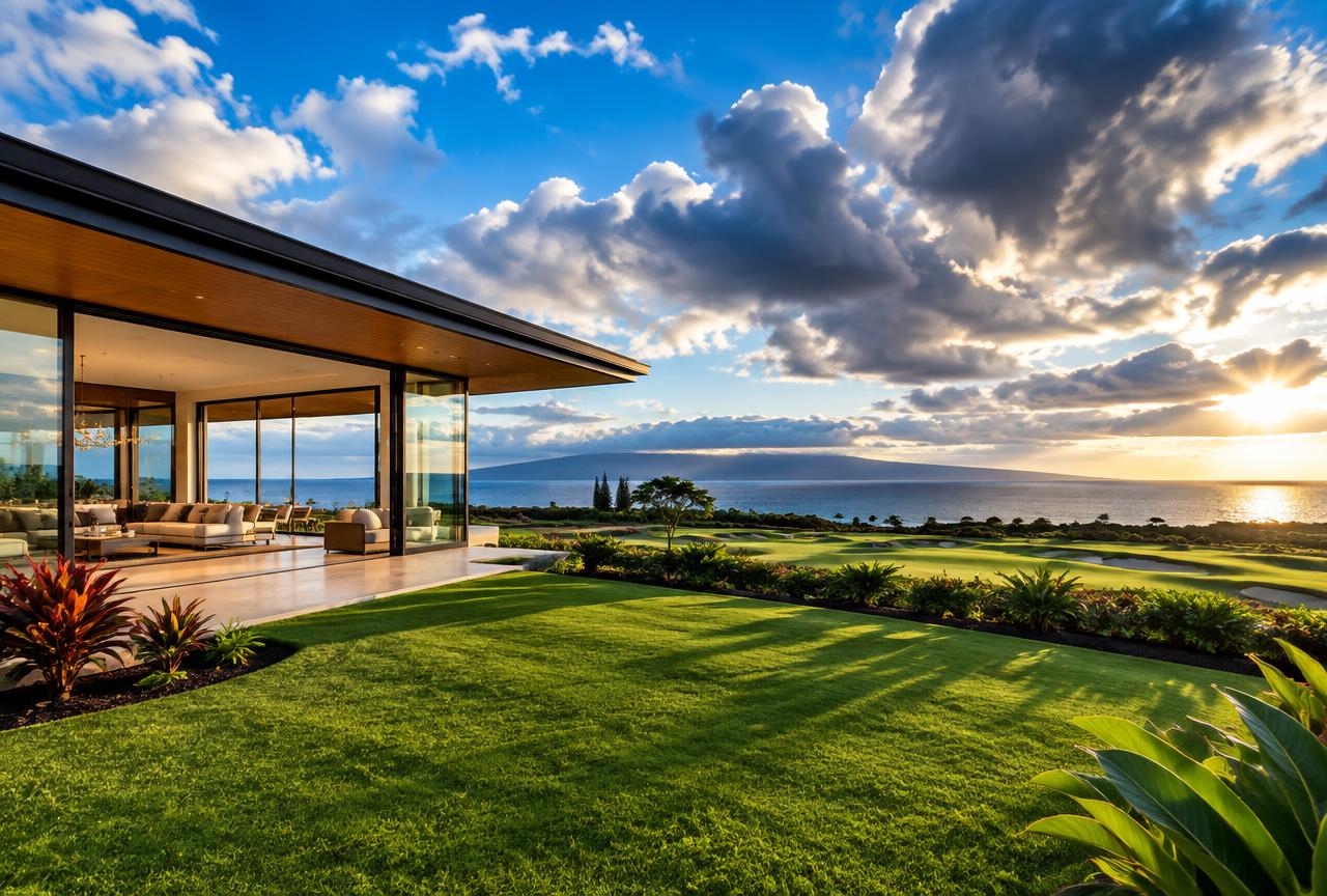 Golf Estate Above the Wailea Blue
